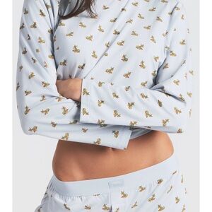 SKIMS Light Blue baby deer pajama set